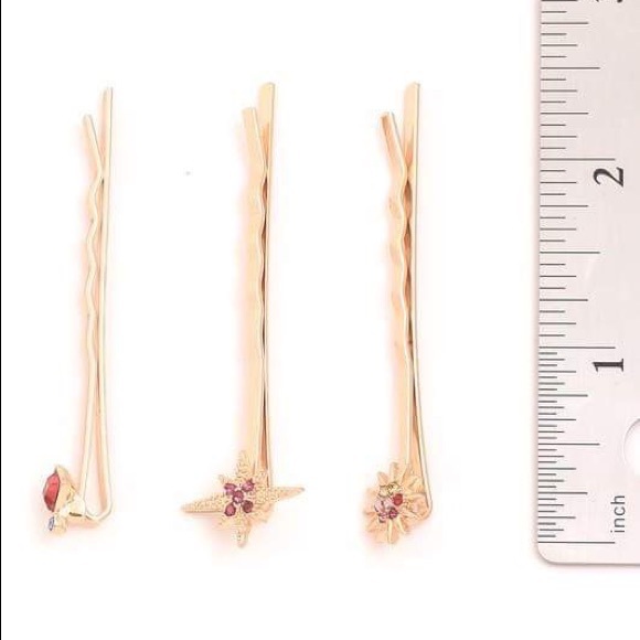 Silver Twinkling Star Hair Pin Trio - Picture 3 of 3